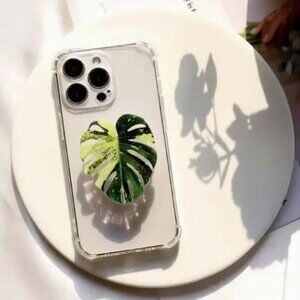 Leaf Phone Holder Stand 360°Rotating With Hand Grip Handle